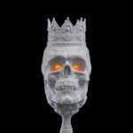 Halloween Tischlampe „Kerzenhalter – gruselige Totenköpfe“ – 3D-Druck Made in Germany