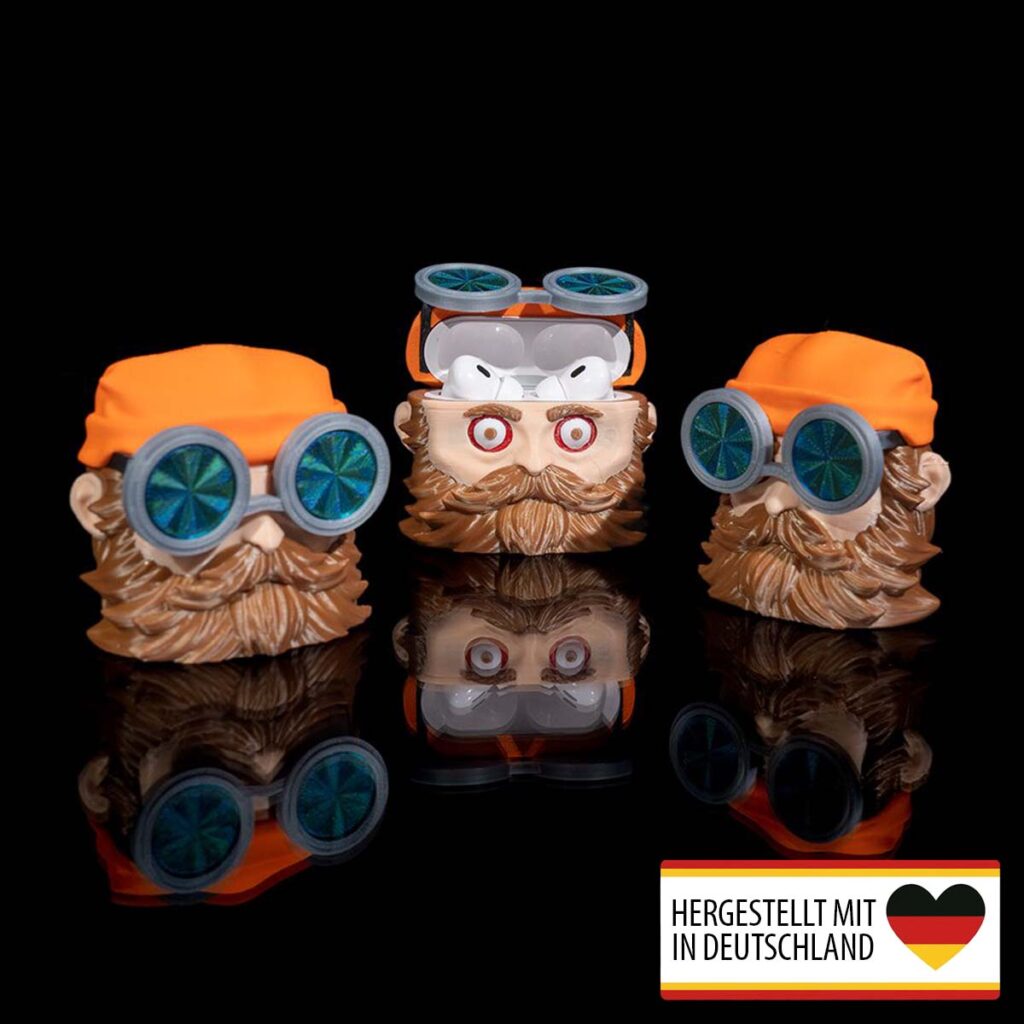 AirPods Case Hipster | Lustige 3D-Hülle Made in Germany