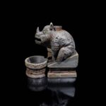 Backflow Räucherkegel Schrein mit Nashorn | 3D-Druck Made in Germany