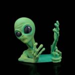 Buchstütze Alien – 3D Druck aus Deutschland
