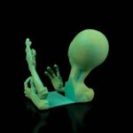 Buchstütze Alien – 3D Druck aus Deutschland