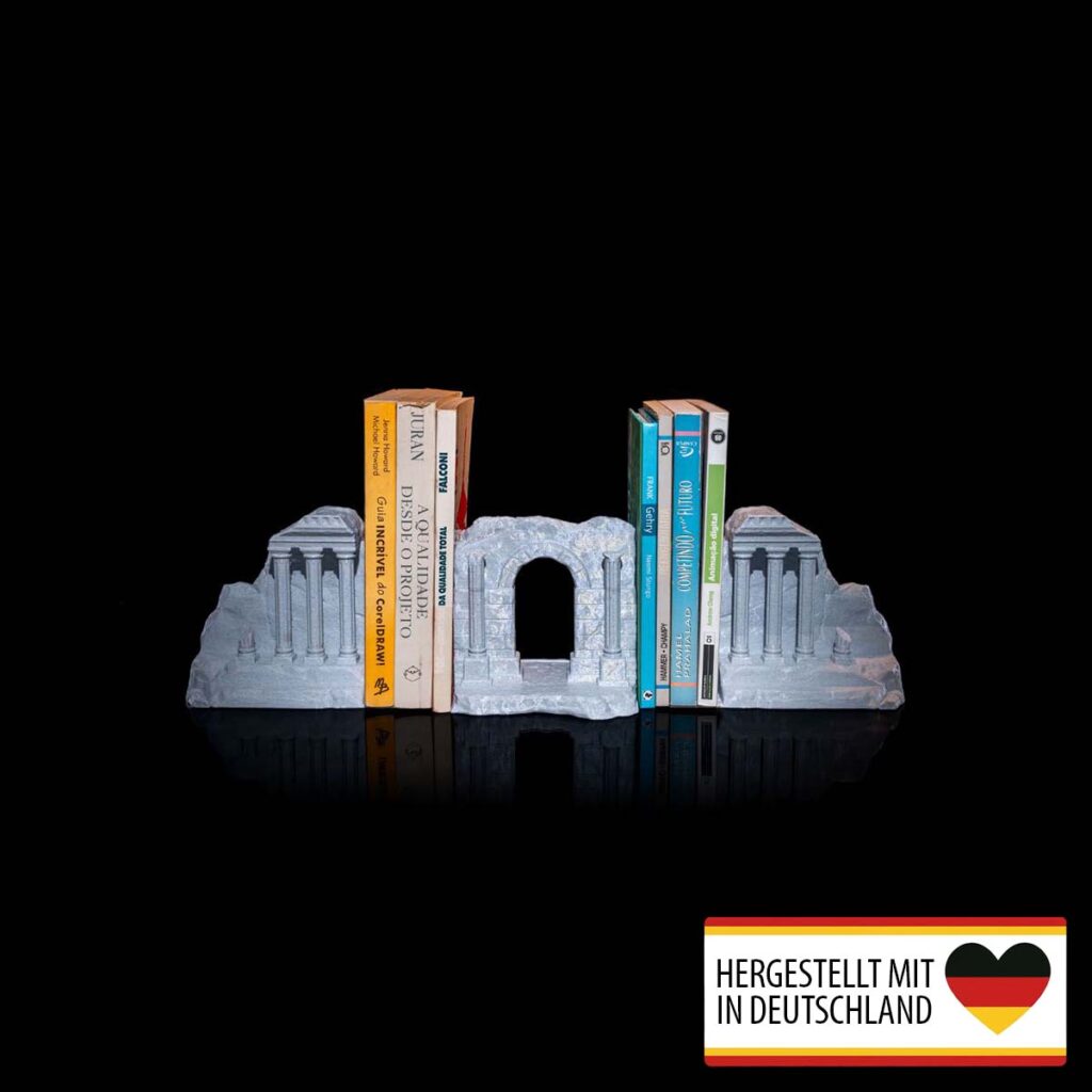 Buchstütze Antike Ruine – 3D-Druck aus Deutschland
