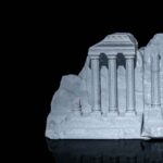 Buchstütze Antike Ruine – 3D-Druck aus Deutschland