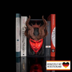 Succubus Buchstütze zwischen Büchern als dekoratives Element