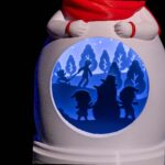Diorama Schneemann – beleuchtete Winterdeko aus 3D-Druck