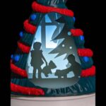 Diorama Weihnachtsbaum – beleuchtete Weihnachtsdeko aus 3D-Druck
