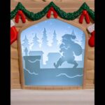 Diorama Weihnachtsmann Kamin – beleuchtete Weihnachtsdeko aus 3D-Druck