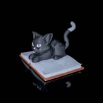 Figur – Katze auf Buch – 3D-Druck in Germany