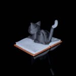 Figur – Katze auf Buch – 3D-Druck in Germany