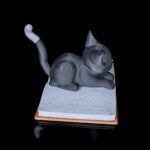 Figur – Katze auf Buch – 3D-Druck in Germany