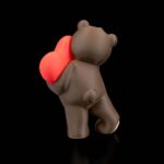 Geschenk Valentinstag deko Figur – Kuschelbär mit Herz – 3D-Druck Made in Germany