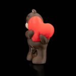 Geschenk Valentinstag deko Figur – Kuschelbär mit Herz – 3D-Druck Made in Germany