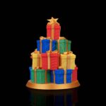 Tischlampe „Geschenke- Baum“ – 3D-Druck Made in Germany | Teelichthalter