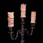 Halloween Tischlampe „Kerzenhalter – schaurige Gesichter" – 3D-Druck Made in Germany