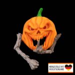 Halloween Kürbis Türklopfer – 3D-Druck Deko mit LED-Augen