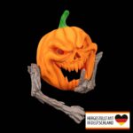 Halloween Kürbis Türklopfer – 3D-Druck Deko mit LED-Augen