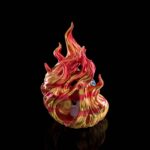 Halloween Tischlampe „Brennender Totenkopf“ – Teelichthalter aus dem 3D-Druck Made in Germany