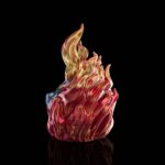 Halloween Tischlampe „Brennender Totenkopf“ – Teelichthalter aus dem 3D-Druck Made in Germany