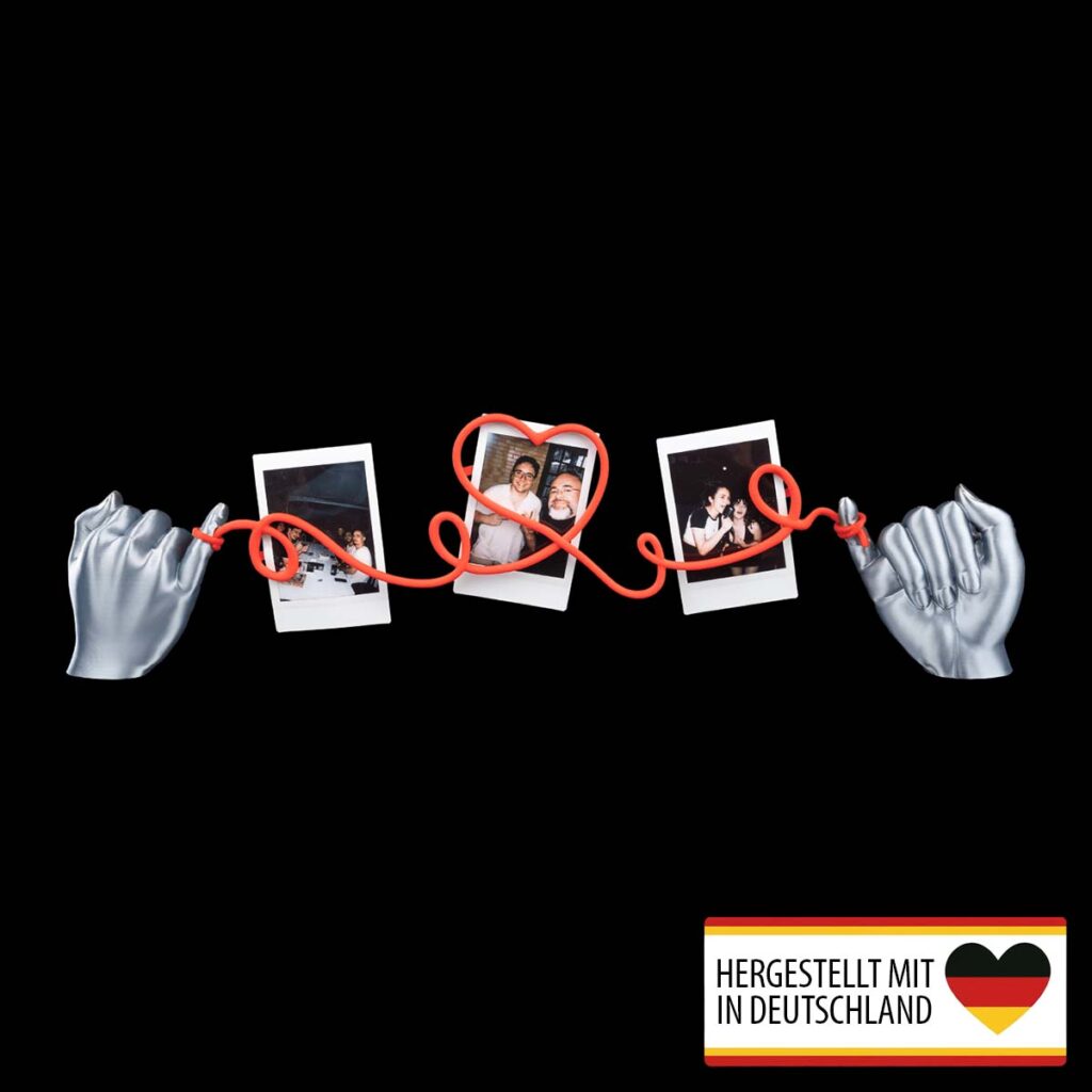 Valentinstag Bilderhalter– Heartstring – 3D Druck Made in Germany