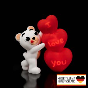 herz lampe bär als valentinstag geschenk mit leuchtenden herzen