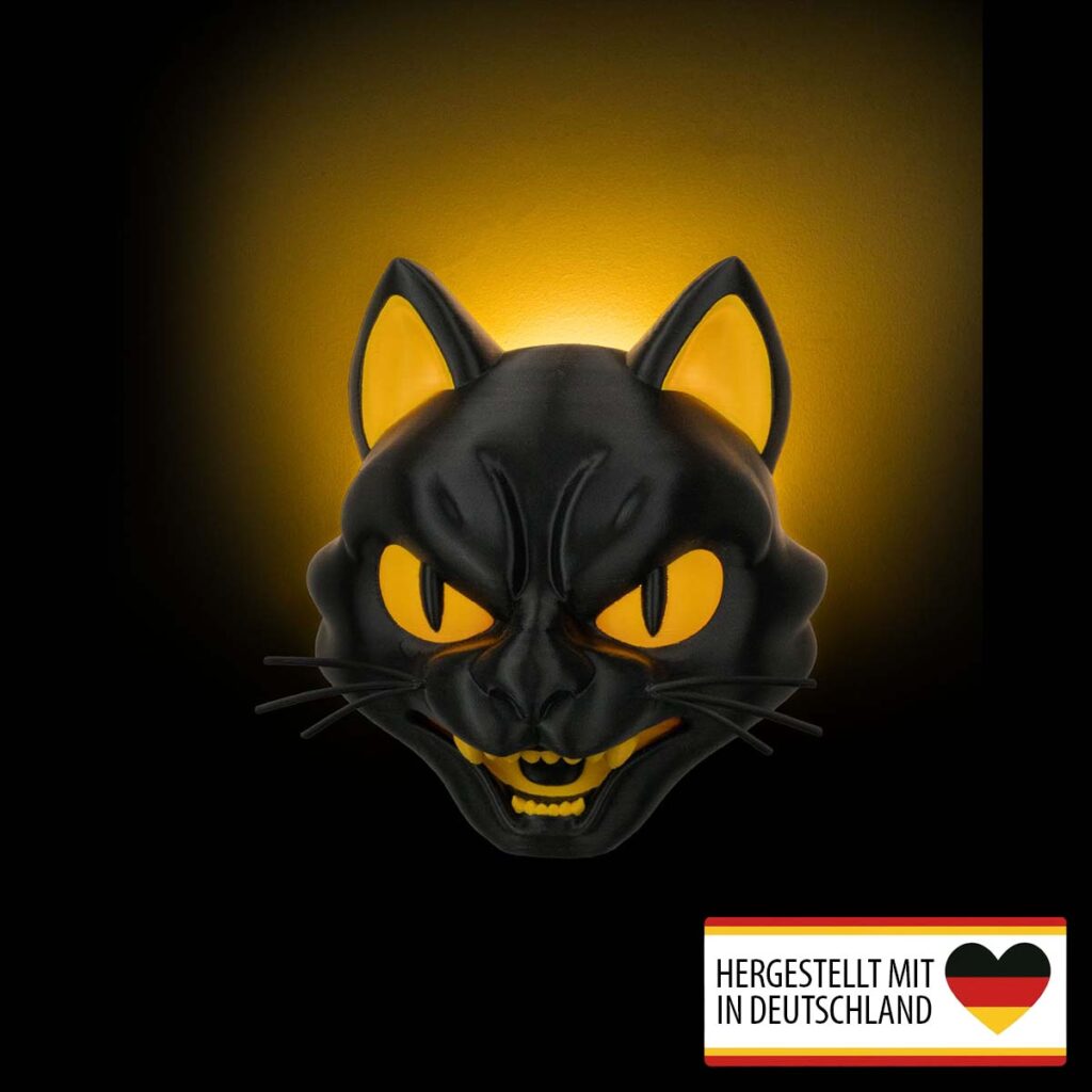 Wandlampe und Steckdosenlampe „Katze“ – 3D-Druck Made in Germany