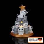 Tischlampe „Katzen- Tannenbaum“ – 3D-Druck Made in Germany | Teelichthalter
