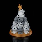 Tischlampe „Katzen- Tannenbaum“ – 3D-Druck Made in Germany | Teelichthalter