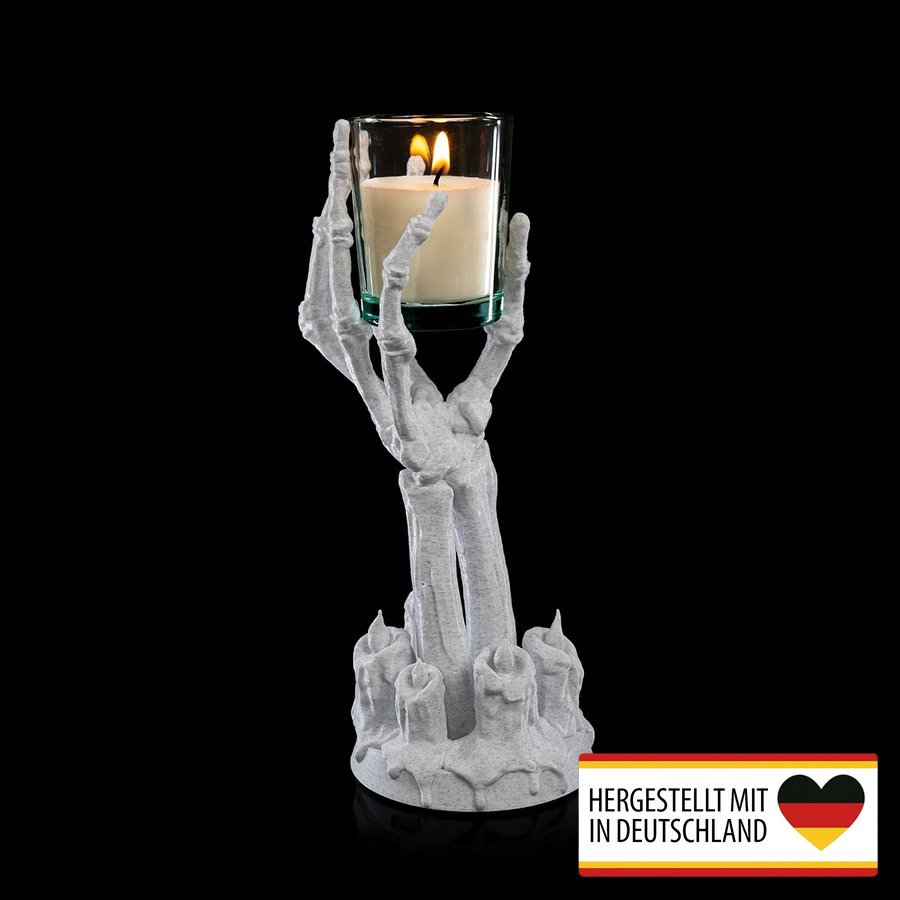 Kerzenhalter Skelettarm - Gruseliger Blickfang für Dein Zuhause