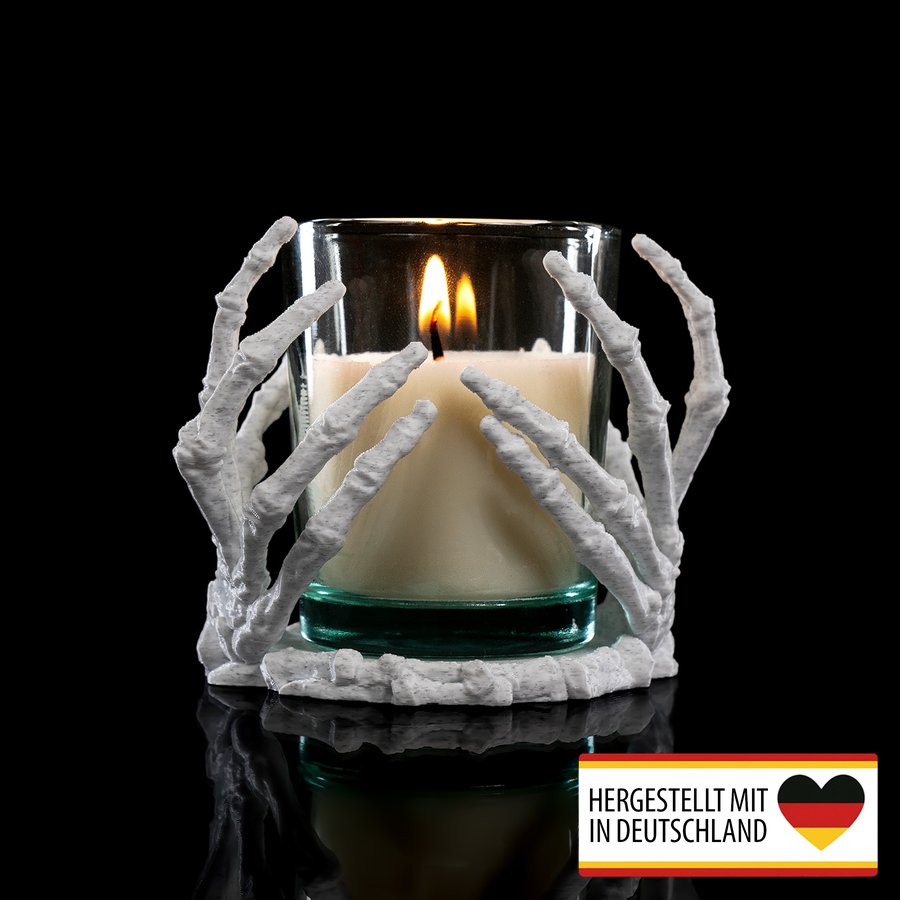 Kerzenhalter Skeletthände - Magische Lichtgestalten