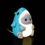 Kinderzimmerlampe Nachtlicht Stehlampe „Katzenhai“ – 3D-Druck in Germany