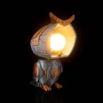 Kinderzimmerlampen Nachtlicht Stehlampe „Mecha Eule“ – 3D-Druck in Germany