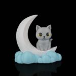 Kinderzimmerlampe Nachtlicht Stehlampe „Mond Katze“ – 3D-Druck in Germany