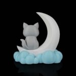 Kinderzimmerlampe Nachtlicht Stehlampe „Mond Katze“ – 3D-Druck in Germany