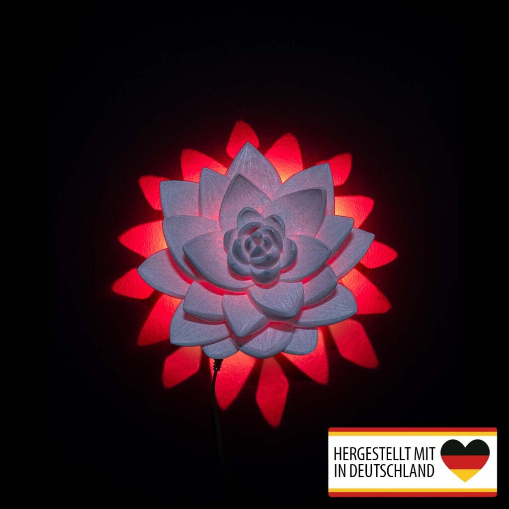 Wandlampe „Lotus“ – 3D-Druck Made in Germany