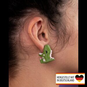Einzigartiger Ohrring im T-Rex Design aus nachhaltigem PLA