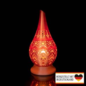Orient Tischlampe in Tropfenform mit warmweißem LED-Licht