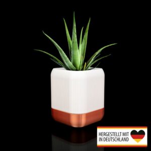 Moderner quadratischer Pflanztopf aus PLA in 20 cm Höhe
