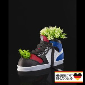 Kreativer Pflanztopf im Sneaker-Design für stilvolle Dekoration