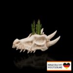 Handbemalter Pflanztopf in Tierschädelform als Dekoration