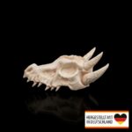 Seitenansicht des Tierschädel-Pflanztopfs