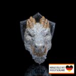 Wanddeko Polardrachen Trophäe - Mystisches Designhighlight