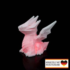 poly tischlampe drache rgb seite low poly