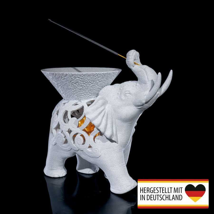 Eleganter Räucherstäbchenhalter mit goldenem Elefantendesign