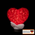 Tischlampe „Herzrosen“ – 3D-Druck Made in Germany | Rosen Herz Lampe
