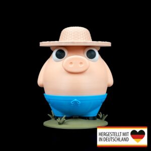 Niedliche Spardose in Schweinchenform aus PLA, 3D-gedruckt