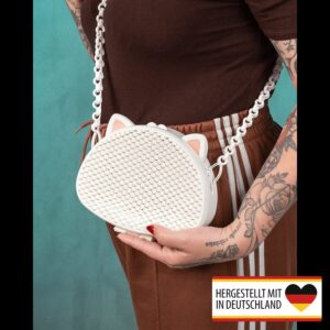 Stilvolle Tasche mit Katzenmotiv, aus nachhaltigem PLA im 3D-Druck hergestellt