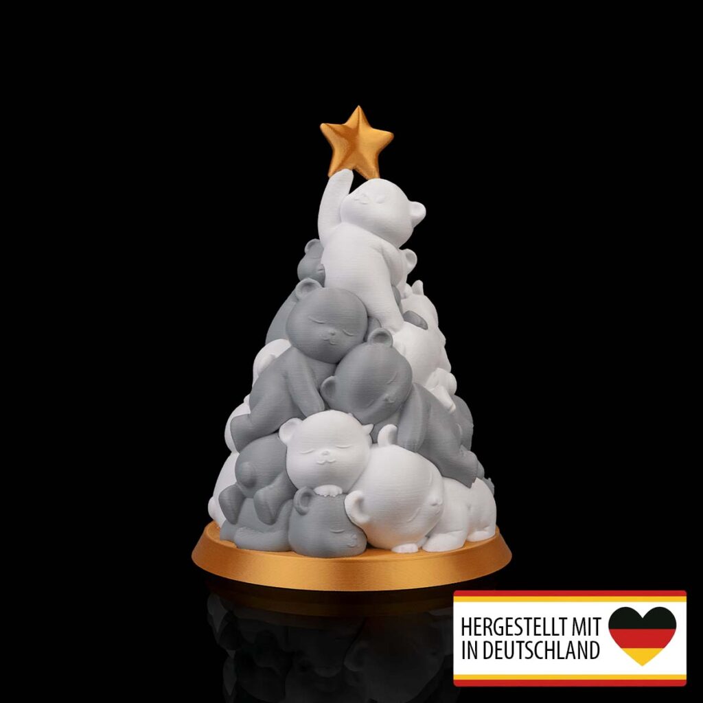 Tischlampe „Bären-Christbaum“ – 3D-Druck Made in Germany | Teelichthalter