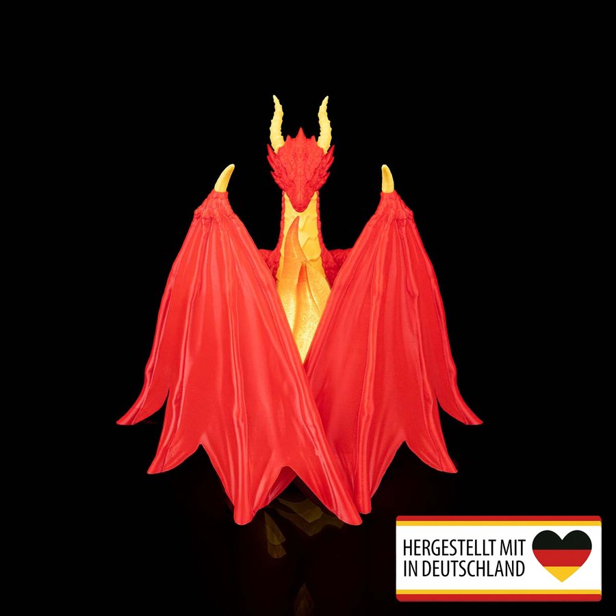 Tischlampe „Feuerdrache“ – 3D-Druck Made in Germany