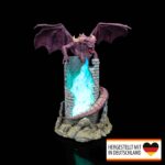 Tischlampe „Feuerdrache Turm“ – Premium 3D-Druck Made in Germany
