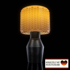 Tischlampe Pointy aus 3D-Druck mit warmem Licht und modernem Strukturdesign